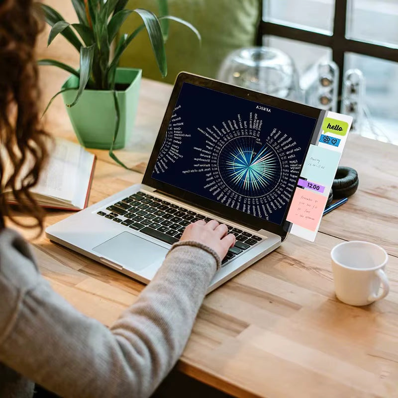 Right Left Acrylic Monitor Memo Board Desk Accessories Computer Display Message Board Computer Sticky Note Clip Office Supplies